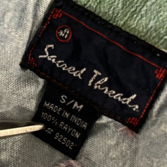 Sacred Threads Butterfly Art To Wear Patch-Work Embroider Maxi Dress Sz sm/med - Picture 6 of 9